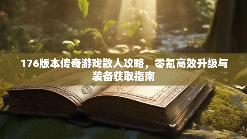 176版本传奇游戏散人攻略，零氪高效升级与装备获取指南