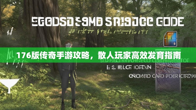 176版传奇手游攻略，散人玩家高效发育指南