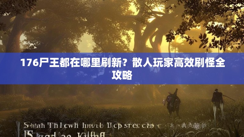 176尸王都在哪里刷新?散人玩家高效刷怪全攻略