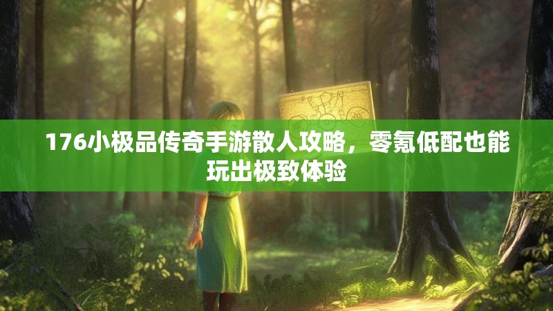 176小极品传奇手游散人攻略，零氪低配也能玩出极致体验