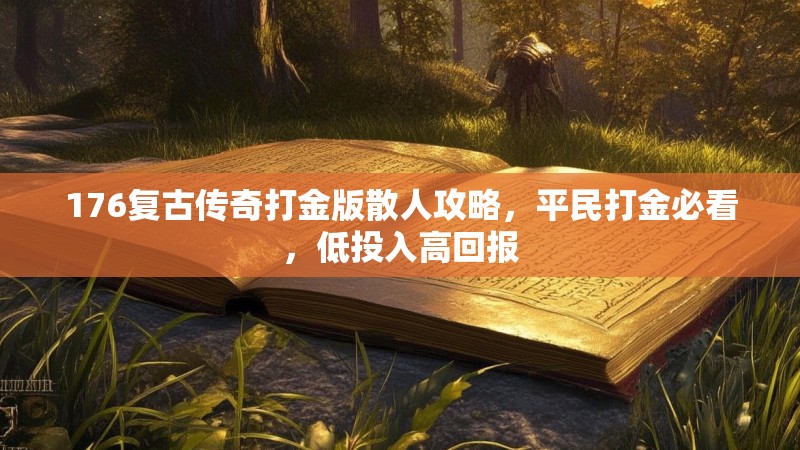 176复古传奇打金版散人攻略，平民打金必看，低投入高回报