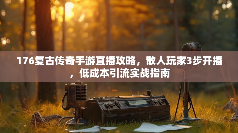 176复古传奇手游直播攻略，散人玩家3步开播，低成本引流实战指南
