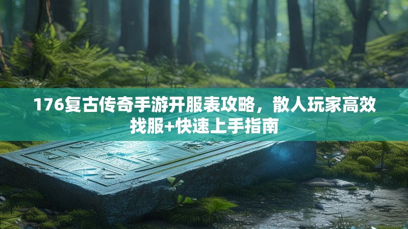 176复古传奇手游开服表攻略，散人玩家高效找服+快速上手指南