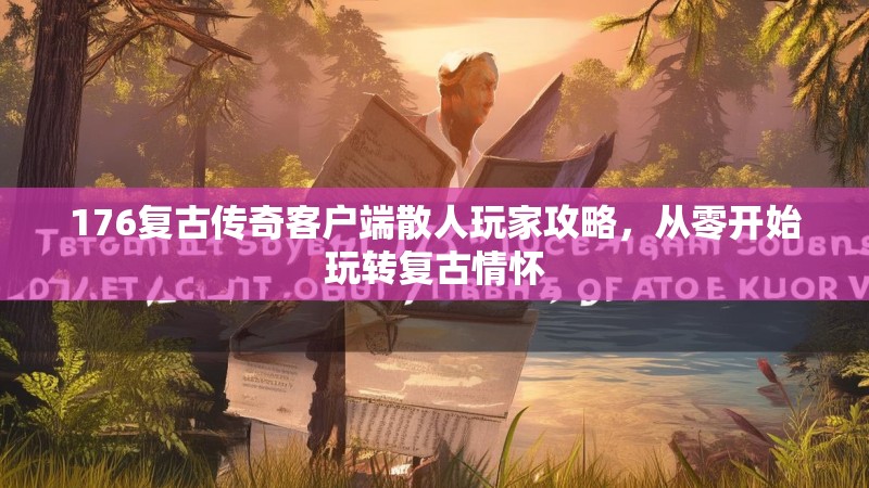 176复古传奇客户端散人玩家攻略，从零开始玩转复古情怀