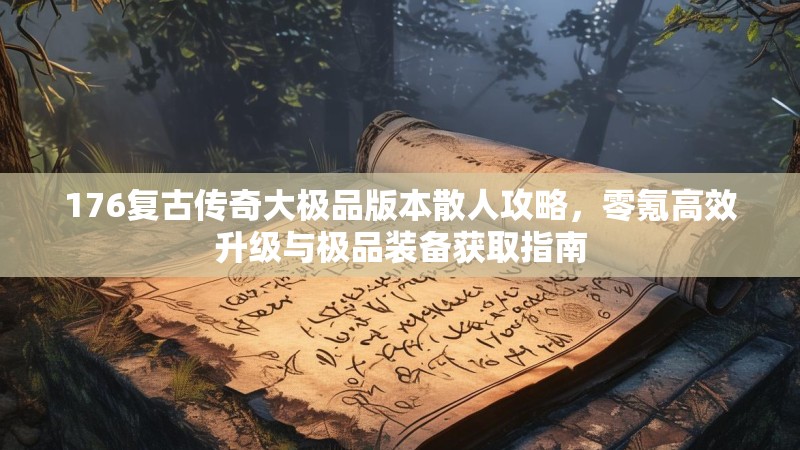176复古传奇大极品版本散人攻略,零氪高效升级与极品装备获取指南