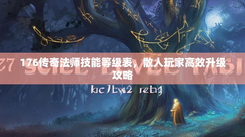 176传奇法师技能等级表，散人玩家高效升级攻略