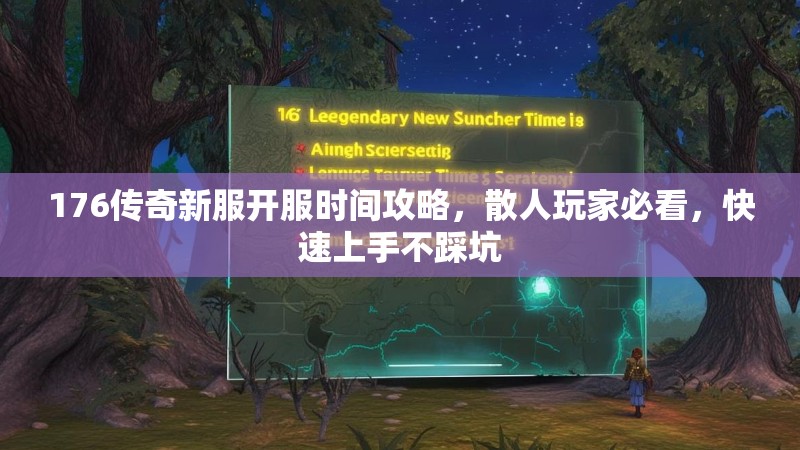 176传奇新服开服时间攻略，散人玩家必看，快速上手不踩坑