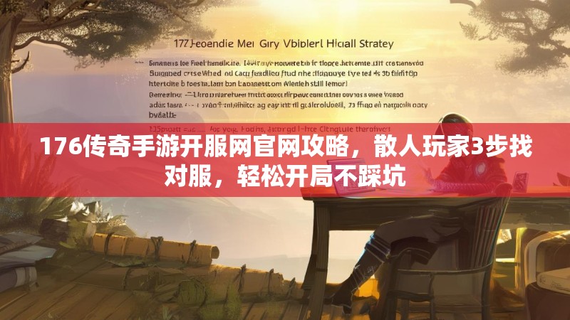 176传奇手游开服网官网攻略，散人玩家3步找对服，轻松开局不踩坑