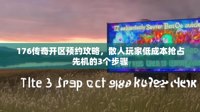 176传奇开区预约攻略，散人玩家低成本抢占先机的3个步骤