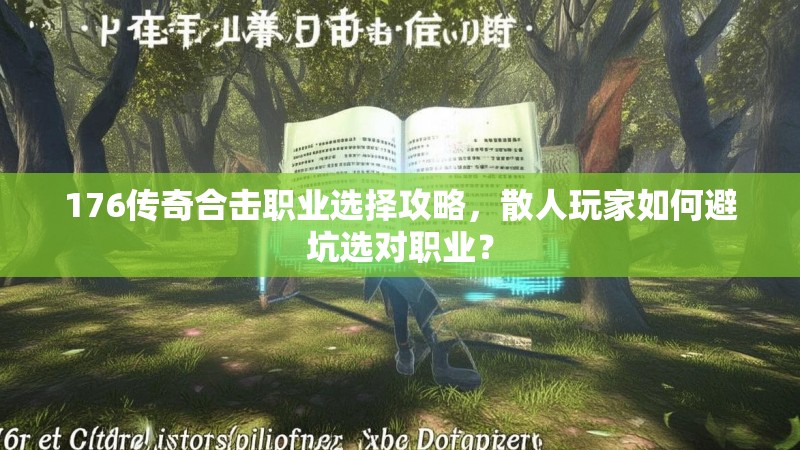 176传奇合击职业选择攻略，散人玩家如何避坑选对职业？
