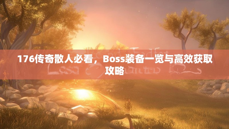 176传奇散人必看，Boss装备一览与高效获取攻略