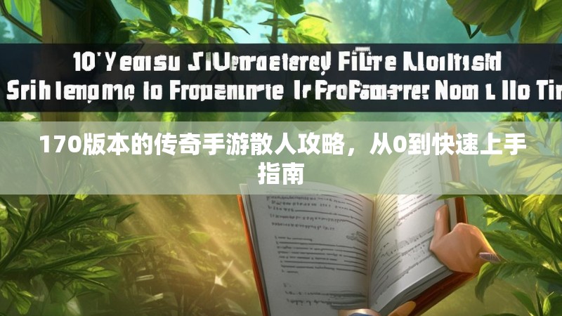 170版本的传奇手游散人攻略,从0到快速上手指南