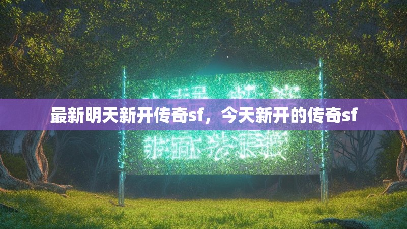 最新明天新开传奇sf，今天新开的传奇sf