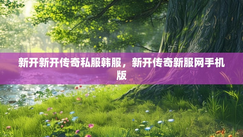 新开新开传奇私服韩服,新开传奇新服网手机版