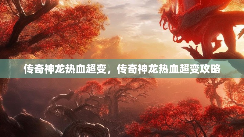 传奇神龙热血超变,传奇神龙热血超变攻略