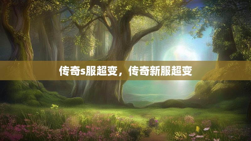传奇s服超变，传奇新服超变