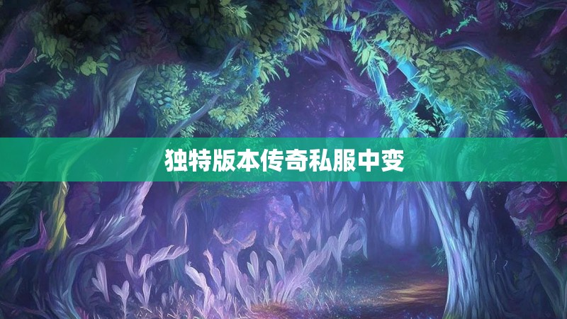 独特版本传奇私服中变