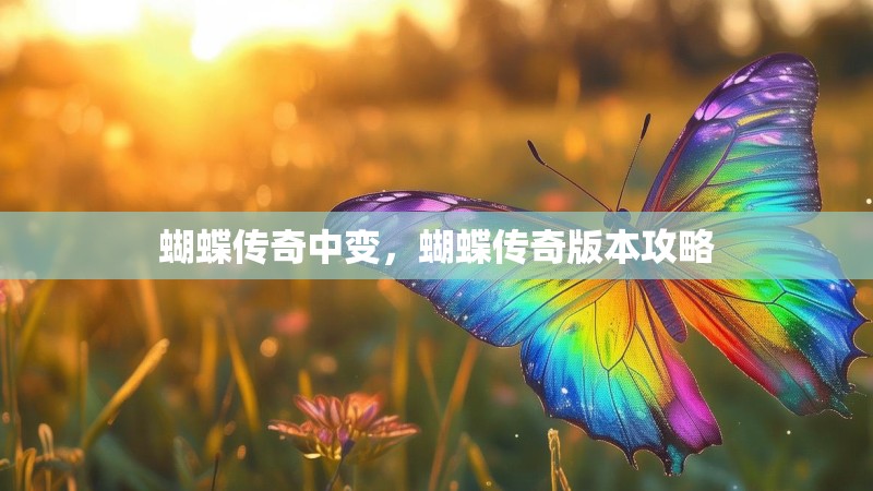 蝴蝶传奇中变,蝴蝶传奇版本攻略